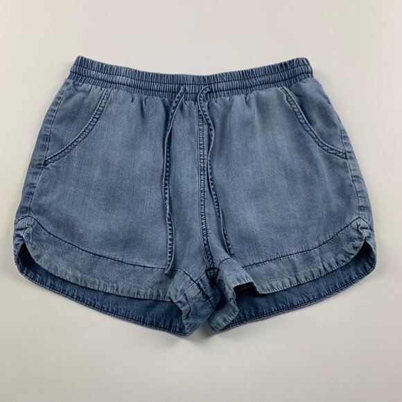 Universal Thread Blue Chambray Denim Pull On Shorts S - Picture 1 of 5